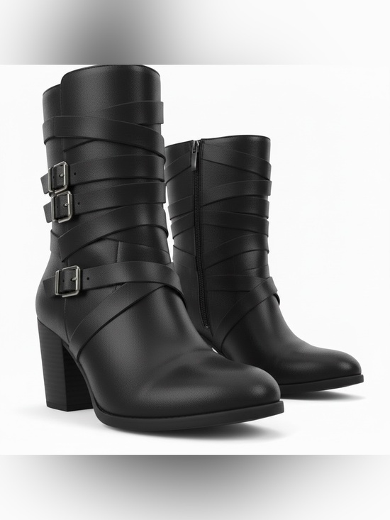 Dina True Shoes - Black Heeled Boots